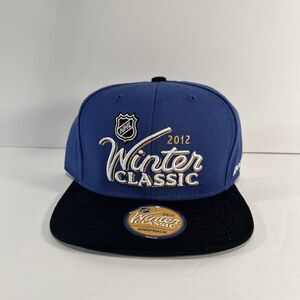 Reebok NHL 2012 Winter Classic Snapback Hat Blue Black Cap NWT OSFA